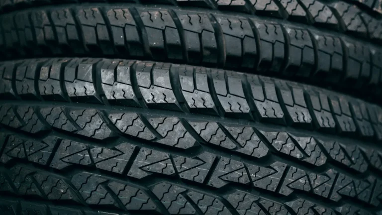 Close-up of car tyre tread